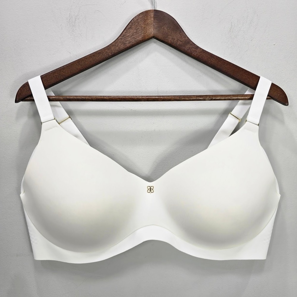 Honeylove CloudEmbrace Wireless Tshirt Bra 42C‎ White Gold Hardware Seamless